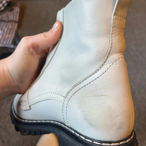 Rag & Bone Shiloh Eggshell-White Boots, size 36.5 - Picture 9 of 12